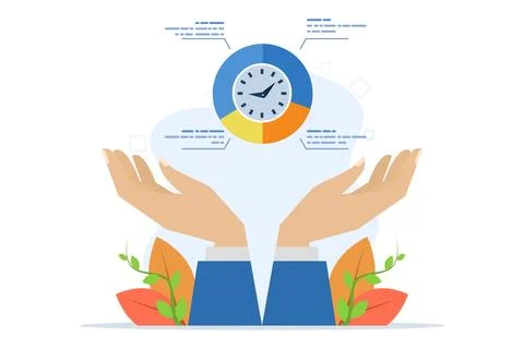 Time management concept, project plan schedule, deadline or work efficiency. Stock Illustration