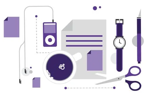 Time Management Concept Vector Stock Illustration