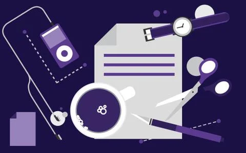 Time Management Concept Vector Stock Illustration