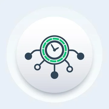 Time management concept, vector Illustrazione stock