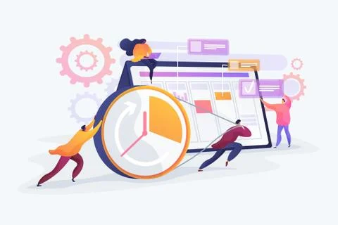 Time management concept vector illustration 스톡 일러스트