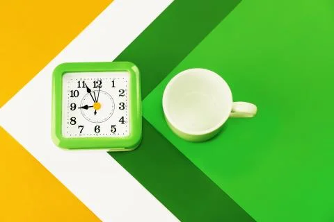Time management.The concept of working time, work day. Time for work.  Mock up Stock Photos