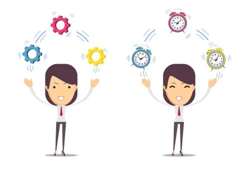 Time management, control. Stock Illustration