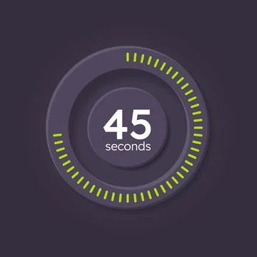 Time management countdown timer on dark background 스톡 일러스트