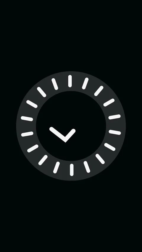 Time management countdown timer vertical video. Modern black white clock de.. Vídeos de archivo 321628238