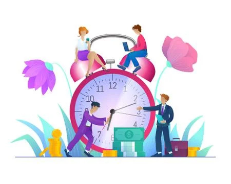 Time management, effective workflow organization Stock Illustration