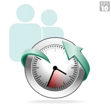 Time Management Employees Stock Illustration