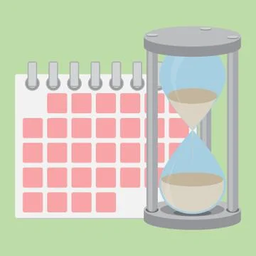 Time management flat Stock Illustration