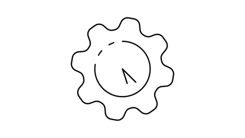 Time Management Gear - Animated Efficiency and Productivity Icon. Stock Footage 301993618