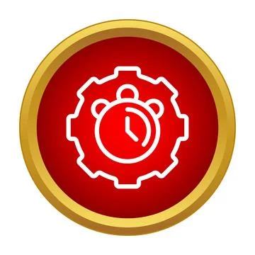 Time management gear icon for efficiency and optimization Stock Illustration