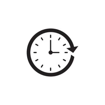 Time Management Icon with Deadline, Hurry, and Punctual Symbolism Stock Illustration