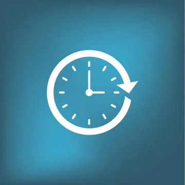 Time Management Icon with Deadline, Hurry, and Punctual Symbolism Stock Illustration