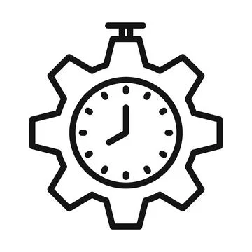 Time Management icon mark in filled style 스톡 일러스트