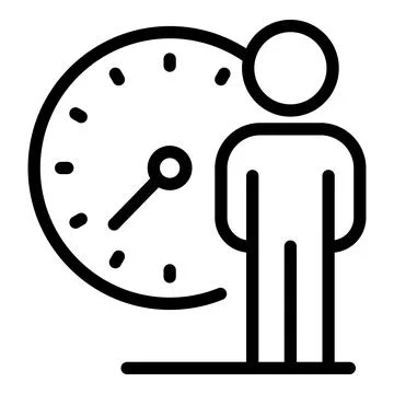 Time management icon outline vector. Core mission Stock Illustration