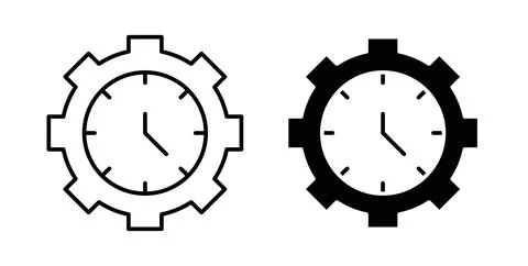 Time management icon vector art Illustrations Illustrazione stock