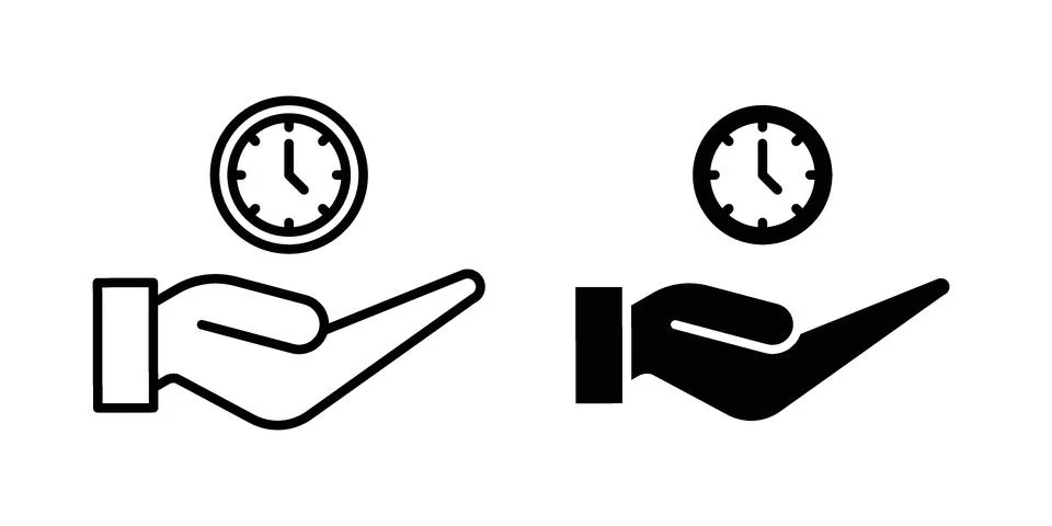 Time management icon vector design illustrations Stock Illustration