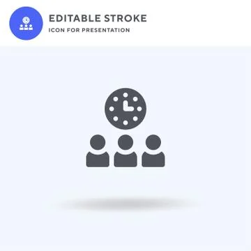 Time Management icon vector, filled flat sign, solid pictogram isolated on white Stock Illustration