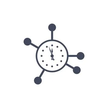 Time Management Icon Vector flat design style Stock Illustration