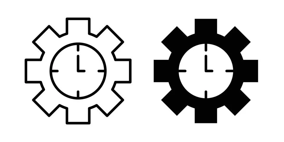 Time management icon vector, illustration icon set Stock Illustration