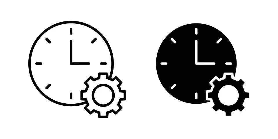 Time management icon for web projects Stock Illustration