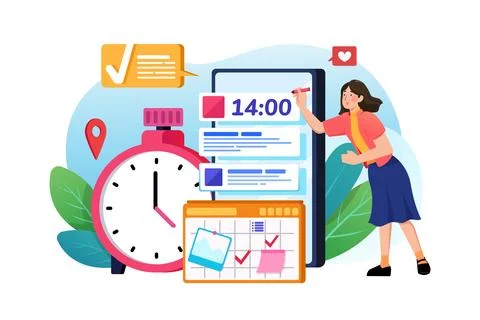 Time management Illustration Stock Illustration