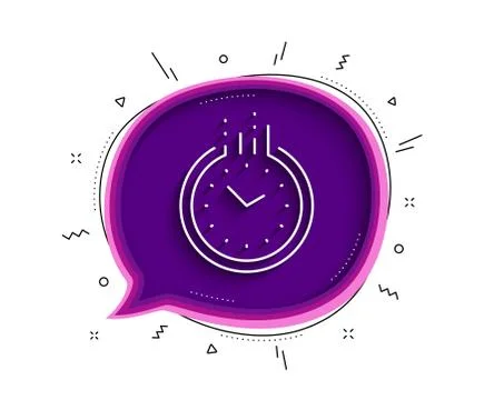 Time management line icon. Clock sign. Watch. Vector Stock Illustration