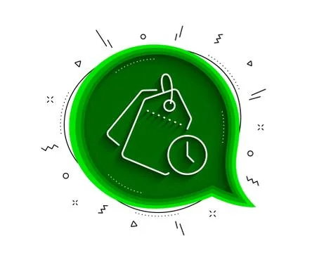 Time management line icon. Clock tags sign. Watch. Vector Stock Illustration