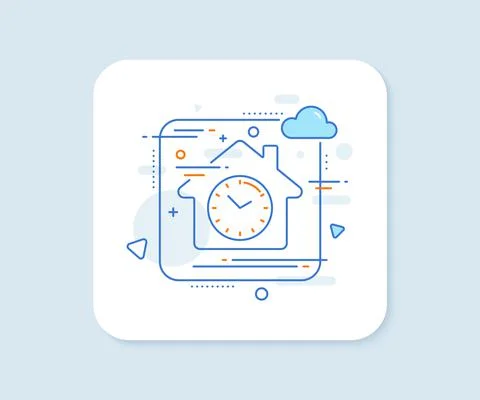Time management line icon. Clock sign. Watch. Vector Stock Illustration