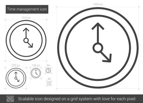 Time management line icon. Stockillustratie