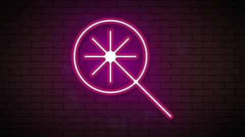 Time management in neon effect mp4 video Stock Illustration