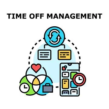 Time off management optimizing employee leave requests Stock-Illustration