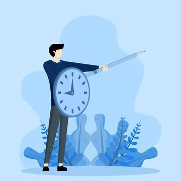 Time management or project deadline challenge concept Stock Illustration