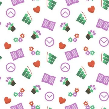 Time management pattern Stock Illustration