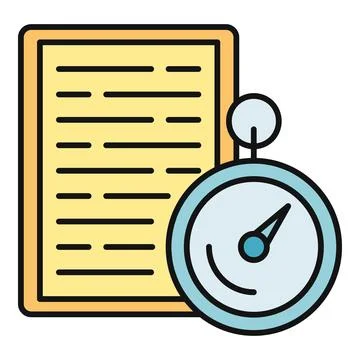 Time management planning deadline schedule icon concept Stockillustratie