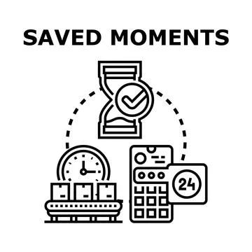 Time management planning efficiency and delivery process Stock Illustration