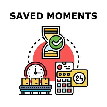 Time management planning efficiency and delivery process Stock Illustration