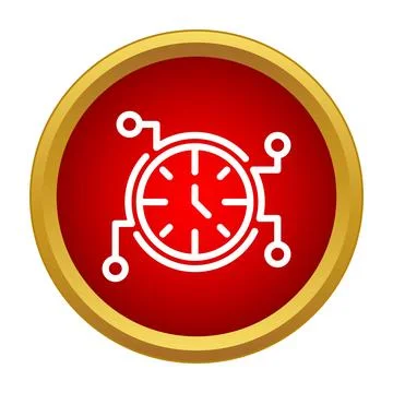 Time management planning, scheduling productivity connected icon 库存插图
