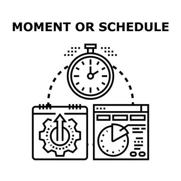 Time management planning scheduling task agenda concept Stock Illustration