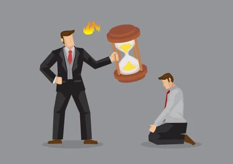 Time Management Problem Conceptual Cartoon Vector Illustration Stock Illustration