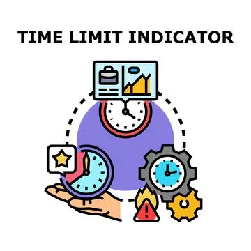 Time management process control and deadline concept Stock Illustration