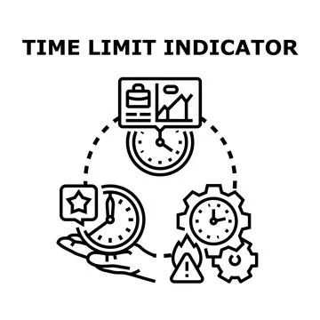 Time management process control and deadline concept Stock Illustration