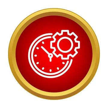 Time management process icon for productivity and efficiency Stock Illustration
