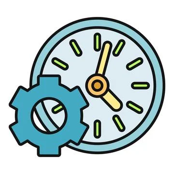 Time management process working for efficiency concept Stock-Illustration