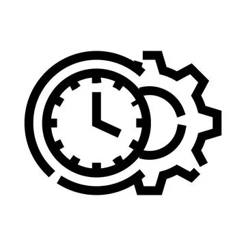 Time management process working together for efficiency Stock-Illustration