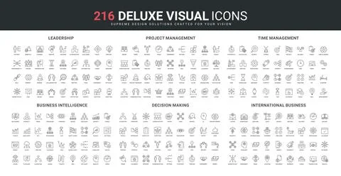 Time management, project organization process, priority, problem solving line Illustrazione stock