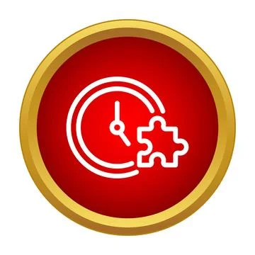 Time management puzzle solving concept icon 스톡 일러스트