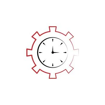 Time management settings 2 colored line icon. Simple colored element Stock Illustration