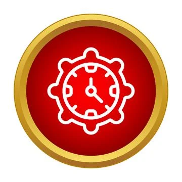 Time management settings and optimization process icon Stock Illustration