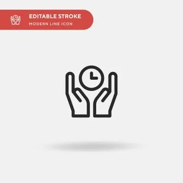 Time Management Simple vector icon. Illustration symbol design template for w Illustrazione stock