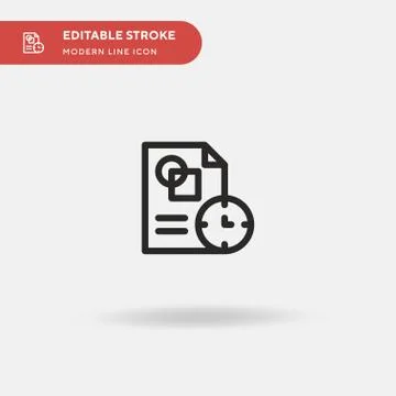 Time Management Simple vector icon. Illustration symbol design template for w Illustrazione stock